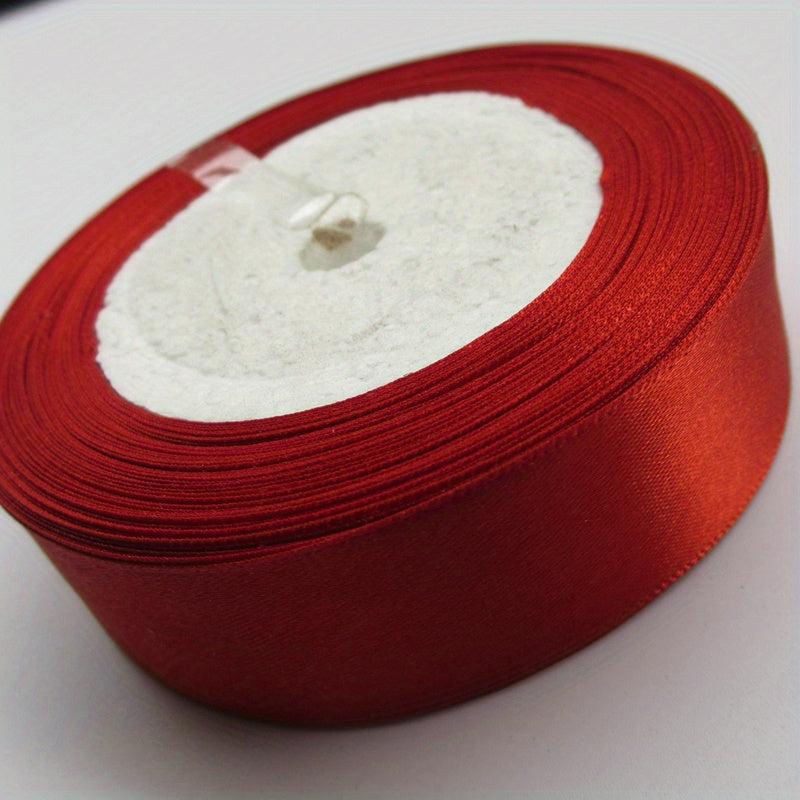 25 Yards Solid Satin Ribbon Party Christmas Wedding Bow DIY Decoration