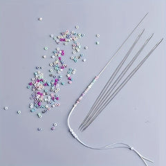 Beading Needles Set 5 Sizes Seed Beads Needles Big Eye Collapsible