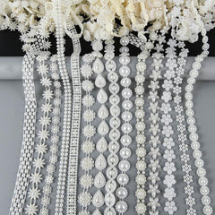179 ABS Flatback Pearl Beads Chain Sewing Trim Cake Decoration