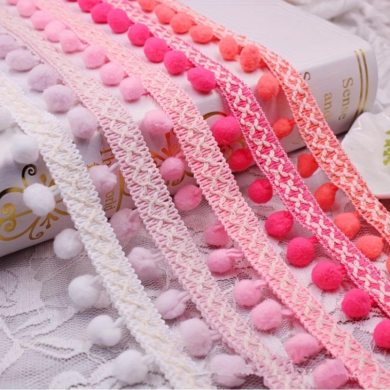 Pompom Lace Ribbon Sewing Accessories DIY Apparel Fabric Embroidery Iron On Hea