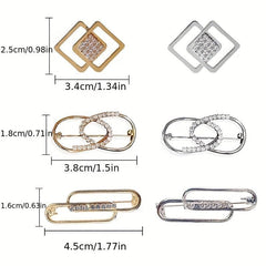Geometric Brooch Waist Neckline Fixed Pin Temperament Suit Corsage