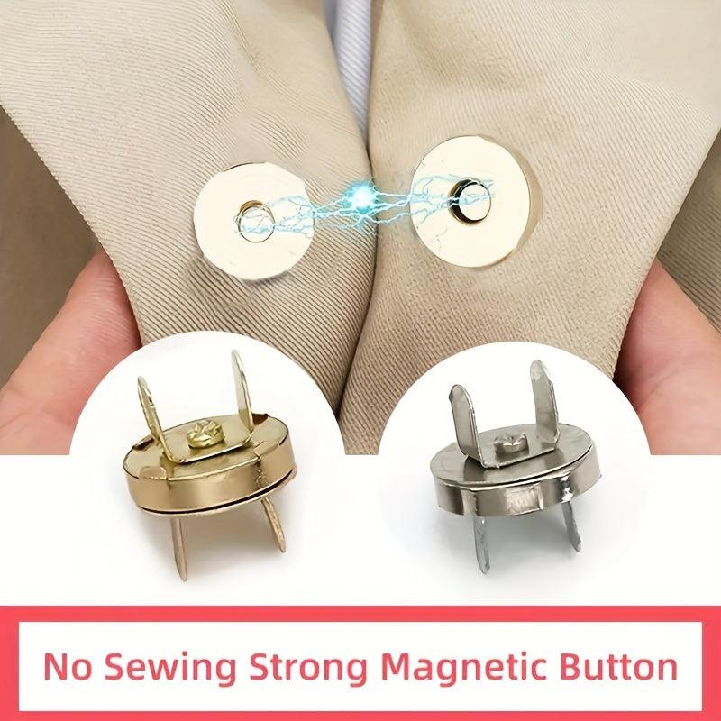 5pcs Round Strong Magnet Metal Card Buckle Magnetic Snap Button