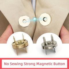 5pcs Round Strong Magnet Metal Card Buckle Magnetic Snap Button