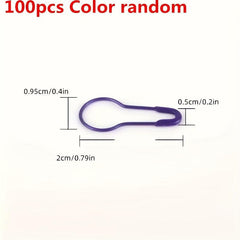 100pcs Knitting Crochet Locking Stitch Marker Safety Pins Sewing Crafts Clip