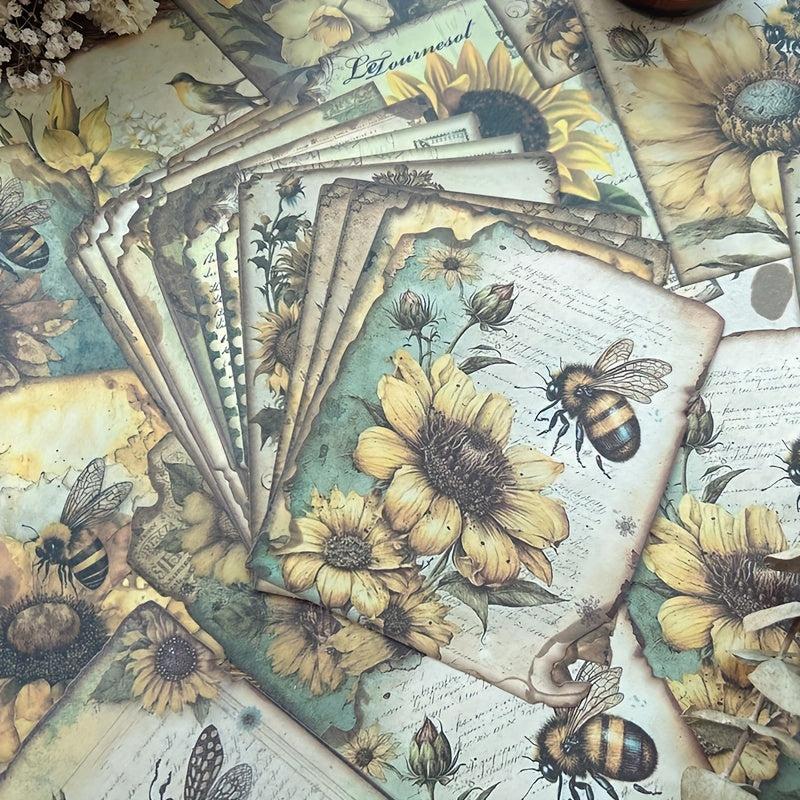 30 Sheets Plant & Animal Decoration Craft Paper for Scrapbooks DIY Collage Backg