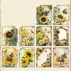 30 Sheets Plant & Animal Decoration Craft Paper for Scrapbooks DIY Collage Backg