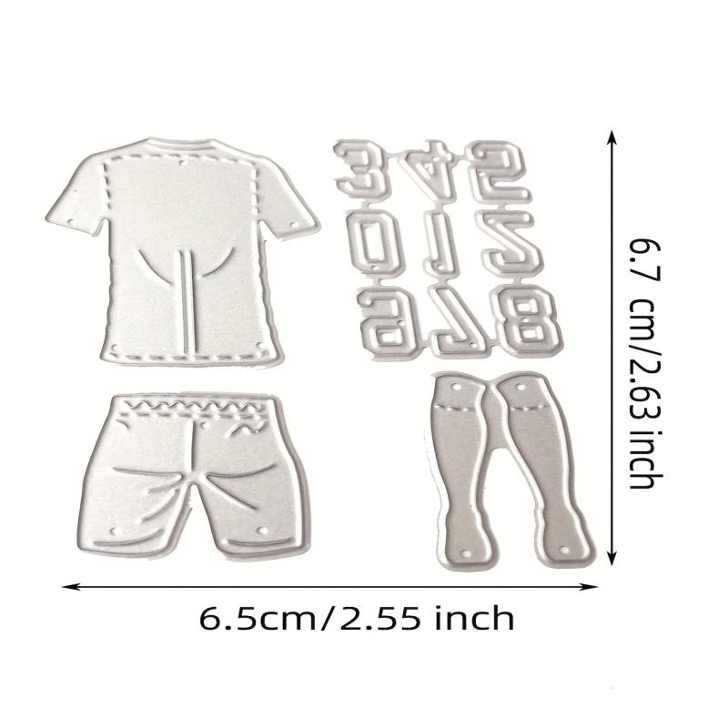 Football Wear Number Cutting Die Stencil DIY Craft