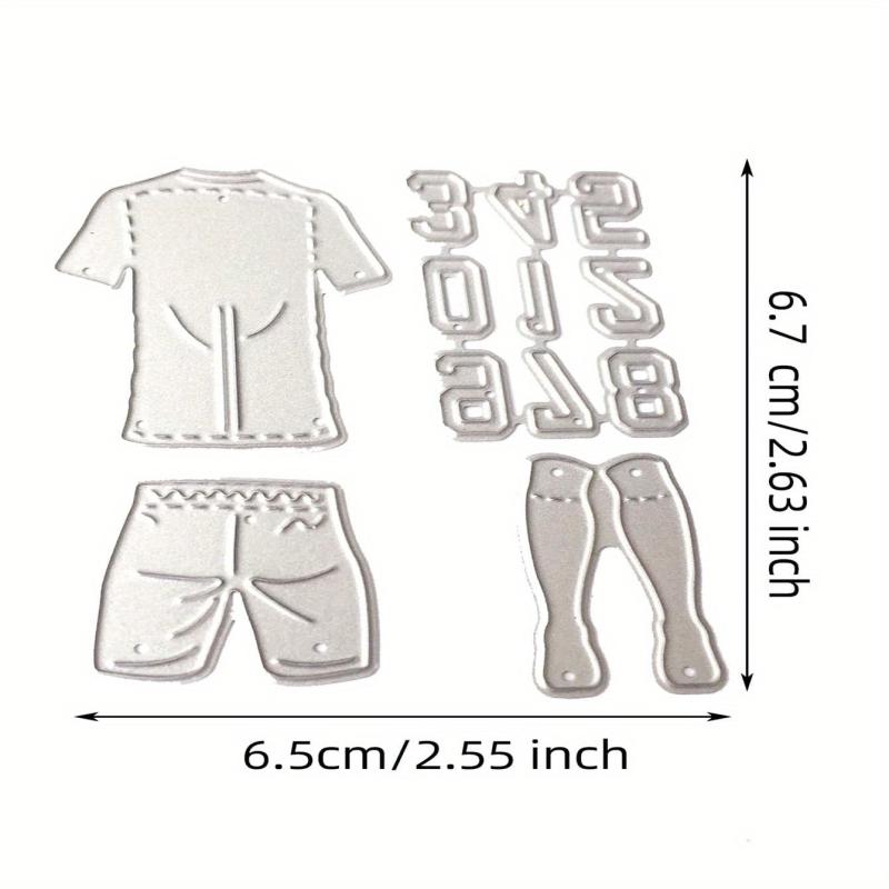 Football Wear Number Cutting Die Stencil DIY Craft