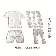 Football Wear Number Cutting Die Stencil DIY Craft