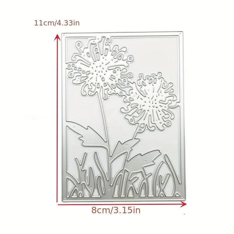 1pc Rectangle Flower Framed Metal Cutting Dies for Scrapbooking