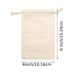 10pcs Muslin Drawstring Bags Home Party Wedding Storage Supplies