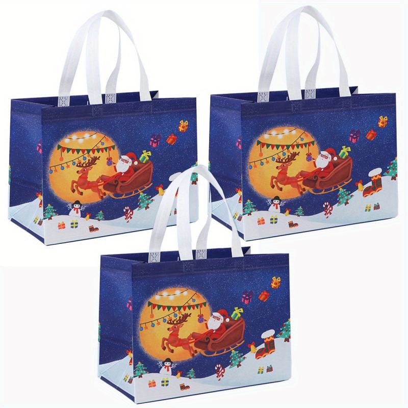3pcs Christmas Gift Bags Large Size Holiday Gift Bags With Handle