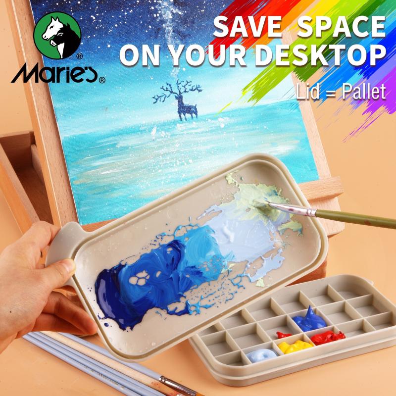 Marie Paint Brush Basin Holder Washer Palette Box Cleaner Cup