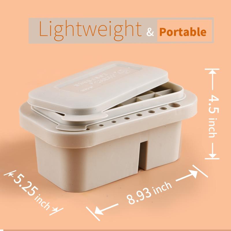 Marie Paint Brush Basin Holder Washer Palette Box Cleaner Cup