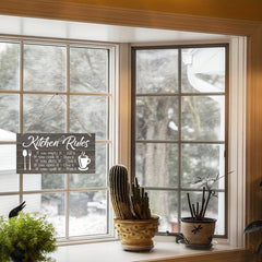 Wooden Kitchen Rule Wall Decorative Pendant