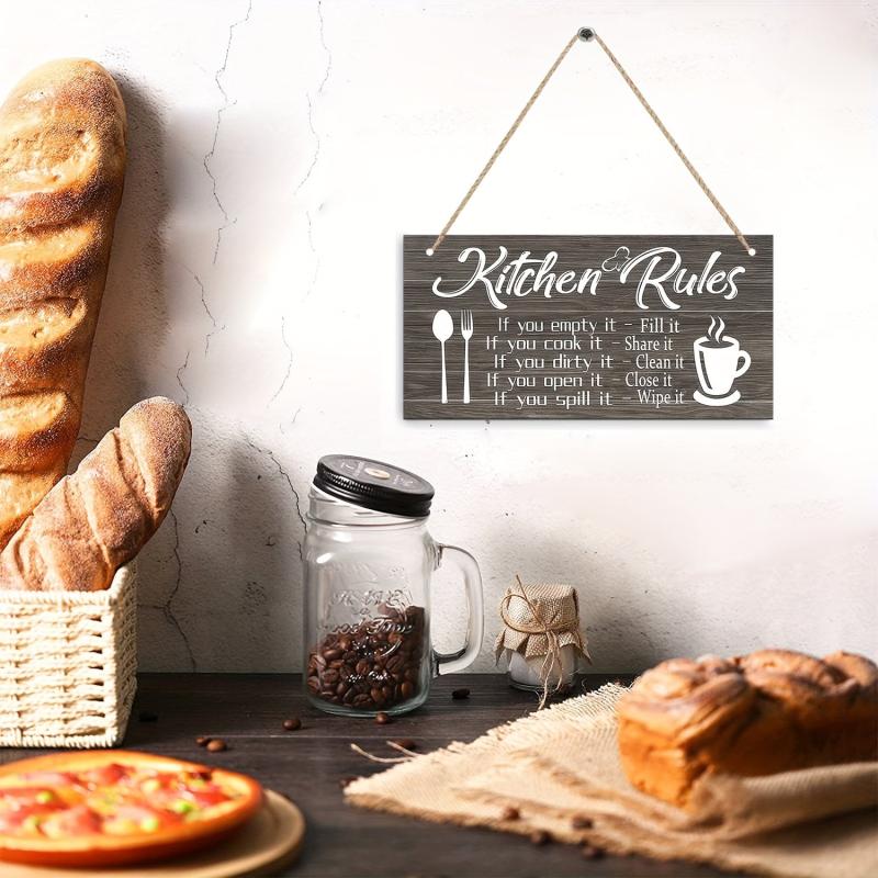 Wooden Kitchen Rule Wall Decorative Pendant