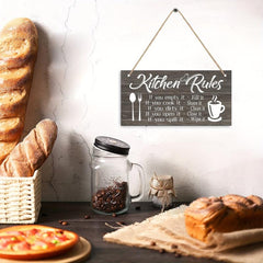 Wooden Kitchen Rule Wall Decorative Pendant