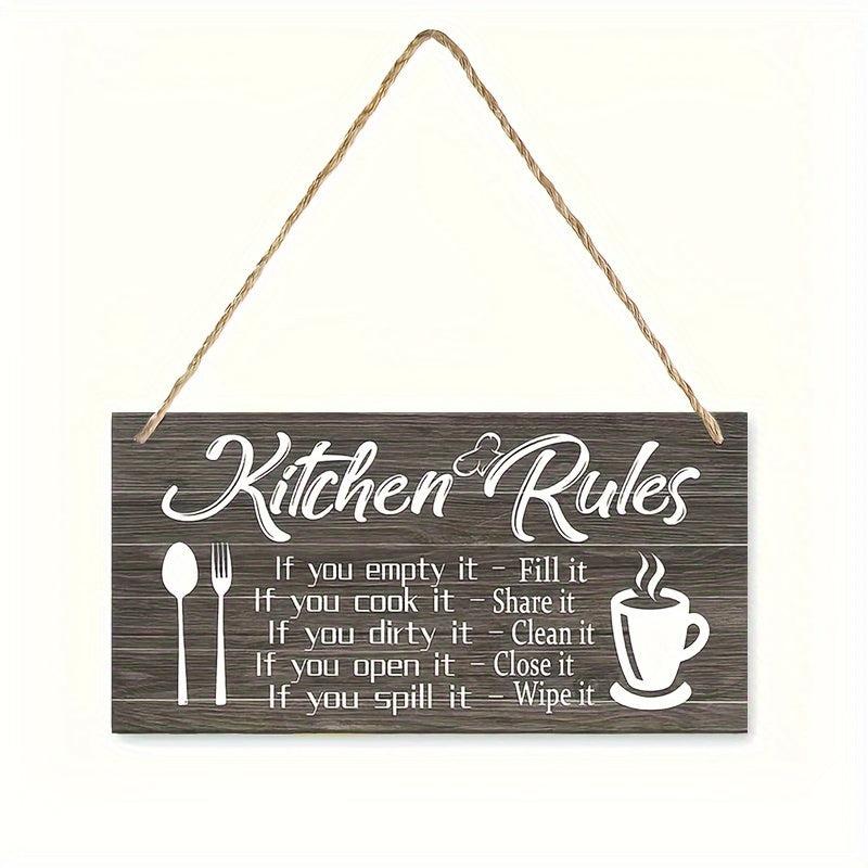 Wooden Kitchen Rule Wall Decorative Pendant
