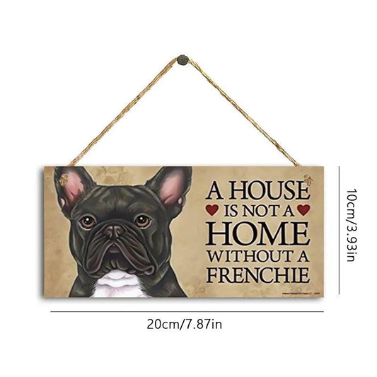 French Bulldog Wooden Plaque Gift Pendant Hanging Sign