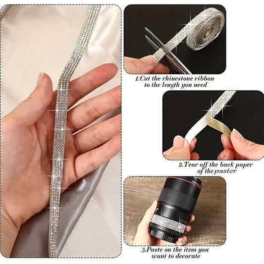 Rhinestone Crystal Glitter Sticker Tape DIY Crafts
