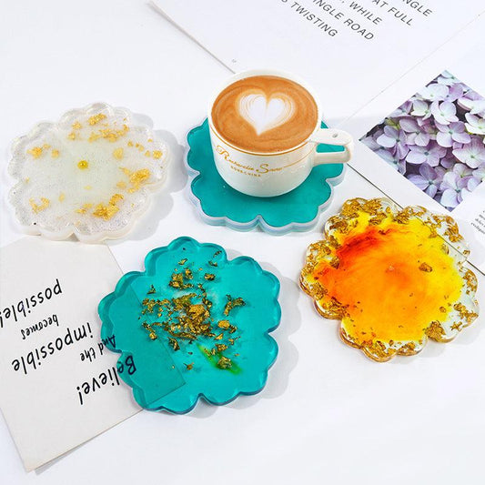 Flower Coaster Cup Mat Silicone Resin Mold Craft DIY Mould