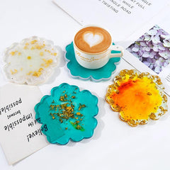 Flower Coaster Cup Mat Silicone Resin Mold Craft DIY Mould