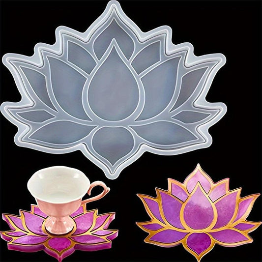 Lotus Flower Coaster Silicone Resin Mold Craft DIY Candle Mould