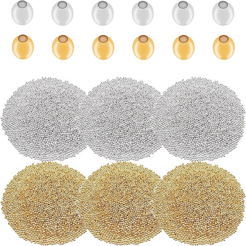 300pcs 2mm Metal Spacer Beads for DIY Bracelet Making
