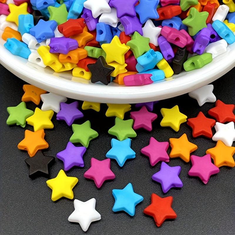 100pcs 9mm Star Shape Acrylic Spacer Beads Jewelry Making DIY