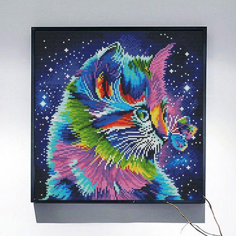 Cat Cross Stitch Embroidery Kit DIY Home Decor