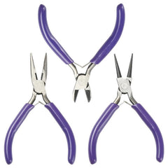 3pcs Jewelry Making Pliers Set DIY Tools Needle Nose Round Nose Diagonal Pliers