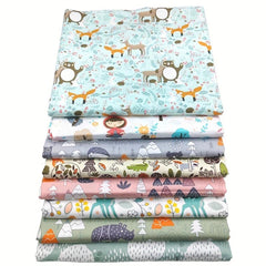 8pcs Large Size Cartoon Printed Fabric Bed Sheet Quilt Doll Patchwork DIY Fabric