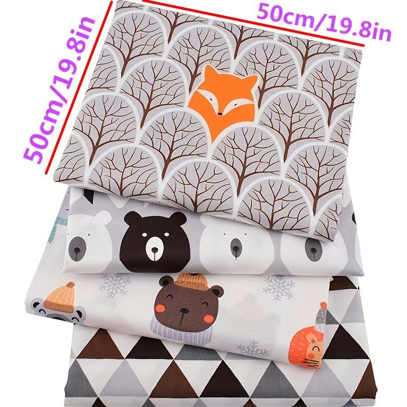 8pcs Large Size Cartoon Printed Fabric Bed Sheet Quilt Doll Patchwork DIY Fabric