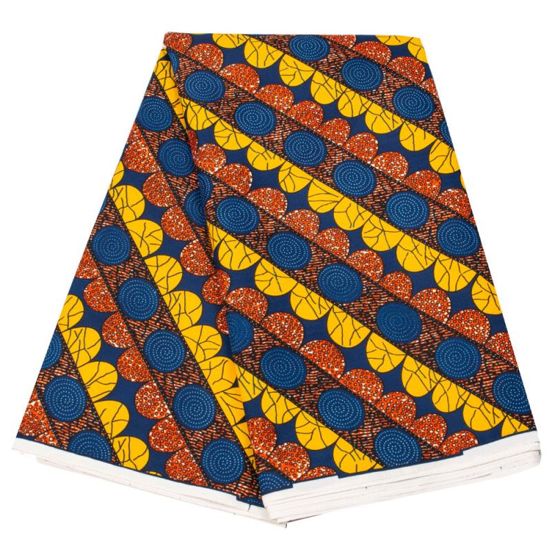 Geometric African Ankara Wax Print Polyester Fabric for Home Craft