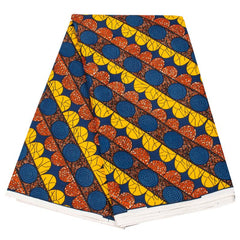 Geometric African Ankara Wax Print Polyester Fabric for Home Craft
