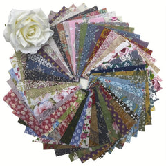 50pcs Dark Cotton Fabric Quilting Set for Clothing Sewing