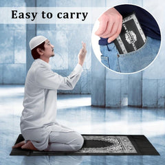 Portable Travel Prayer Mat Waterproof Polyester for Ramadan 23.62x39.37in