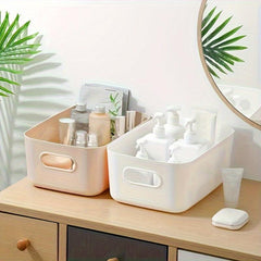 Plastic Storage Box Organizer Handle Bathroom Kitchen Snack
