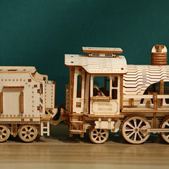 DIY Train Puzzle Model Assembly Car 3D Wooden Puzzle Toys
