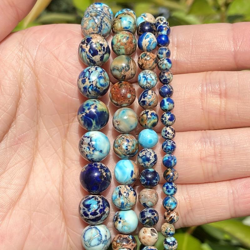 Natural Stone Beads Lapis Lazuli Emperor Pine Stone Round Beads 4mm-10mm