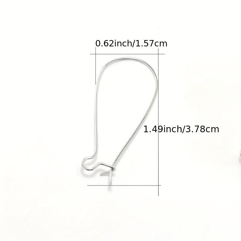 50 Stainless Steel Ear Wire Hooks Earring French Style Lever H