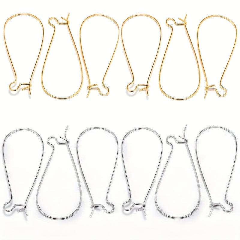 50 Stainless Steel Ear Wire Hooks Earring French Style Lever H