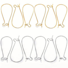 50 Stainless Steel Ear Wire Hooks Earring French Style Lever H