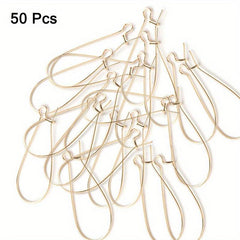 50 Stainless Steel Ear Wire Hooks Earring French Style Lever H