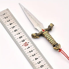 European Small Dagger Eco Friendly Zinc Alloy Double Dragon Blade