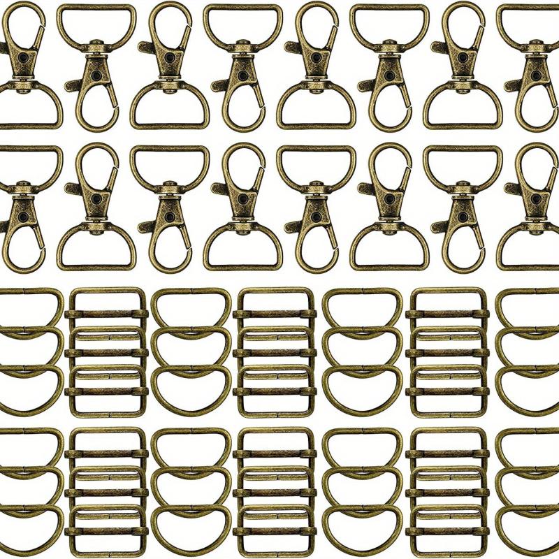 56PCS Zinc Alloy Rotating Lobster Clasp D Keychain Luggage Hardware Keyring Buck