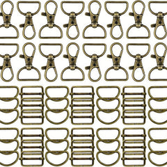 56PCS Zinc Alloy Rotating Lobster Clasp D Keychain Luggage Hardware Keyring Buck