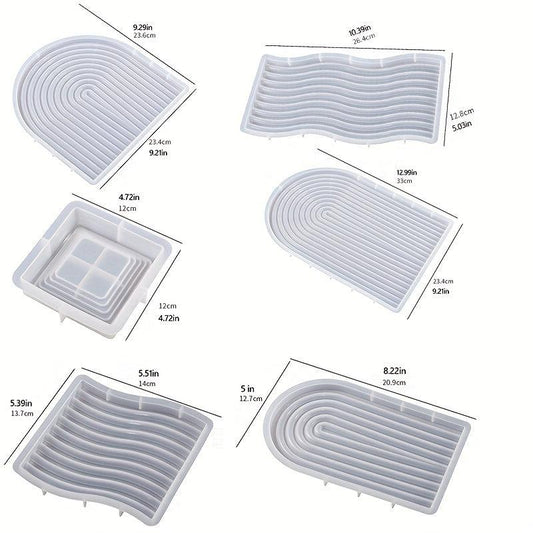 Arched Wave Shape Silicone Mold DIY Background Plate Coaster Craft