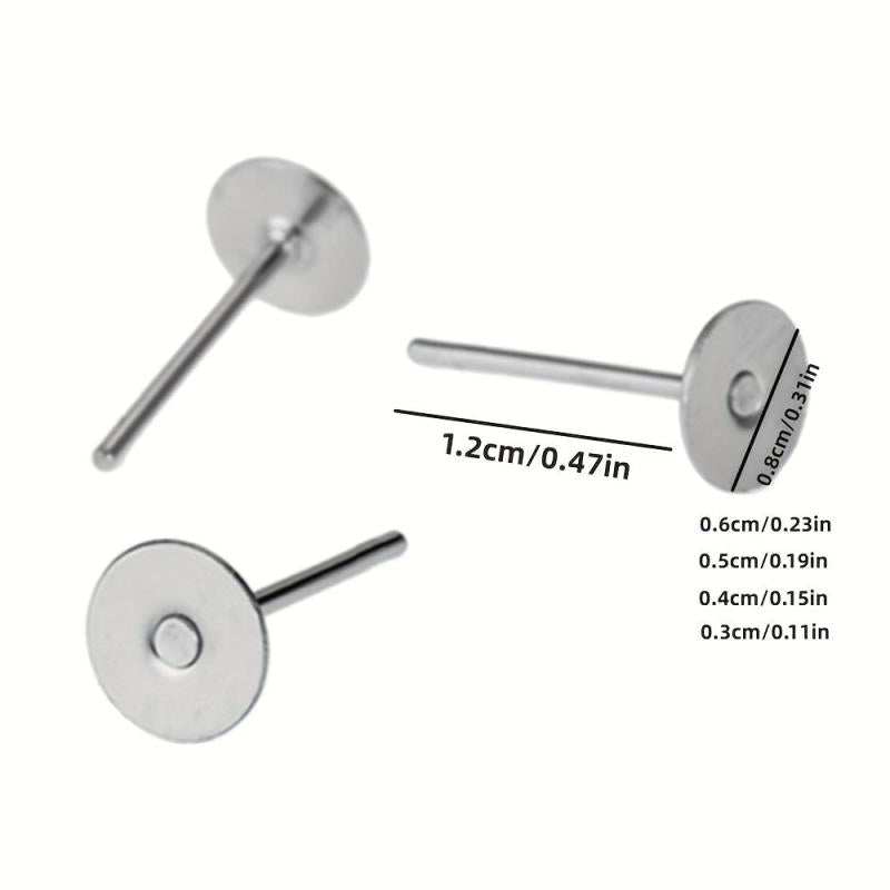 50 Pcs Stainless Steel Post Earring Studs for DIY Jewelry Making