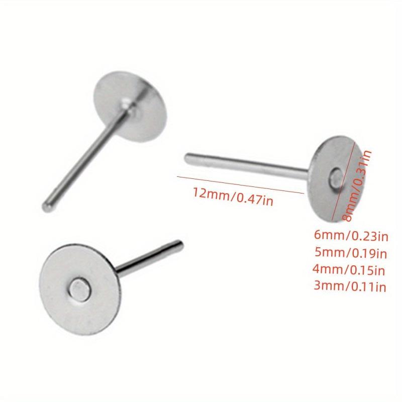 50 Pcs Stainless Steel Post Earring Studs for DIY Jewelry Making